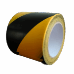 Taśma oznaczeniowa pcv żółto-czarna 100mm/33m winylowa, klejąca, nieodblaskowa